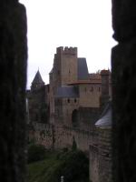 Carcassonne - Chateau comtal depuis la Tour de l'Eveque